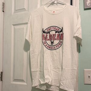 🌟 Alden White and Pink Graphic Tee. NWOT